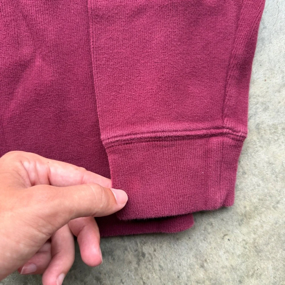 Polo Ralph Lauren Mens Quarter Zip Pullover Maroon Burgundy Pima Cotton Large